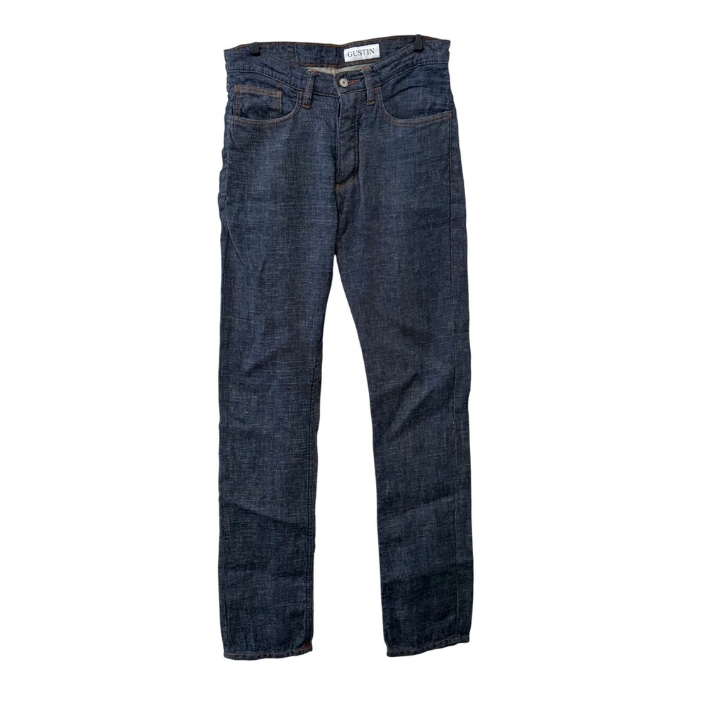 Gustin Super Grain Jeans Mens 32 32x35 Blue Denim Preppy #479 Cotton Linen